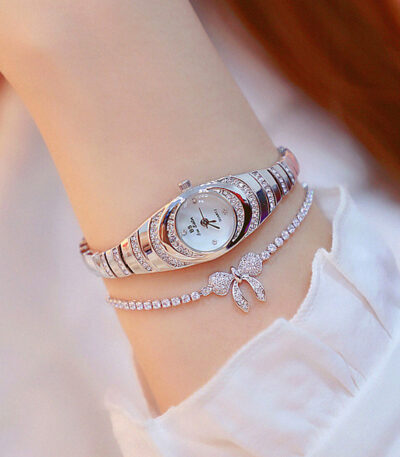 Ladies Gold Diamond Watch